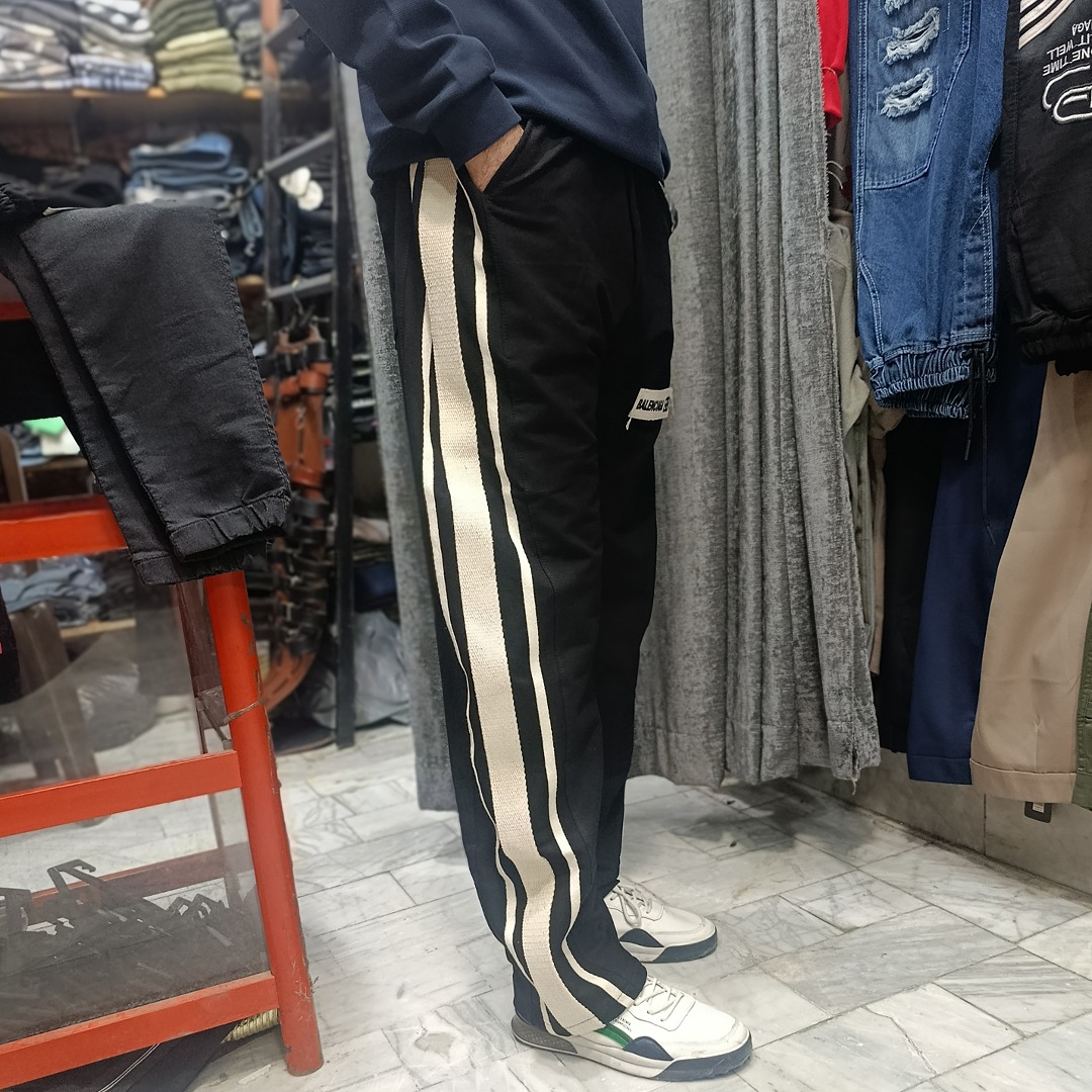 شلوار اسلش مردانه پارچه پنبه گلکسی کد 8035 رنگ مشکی