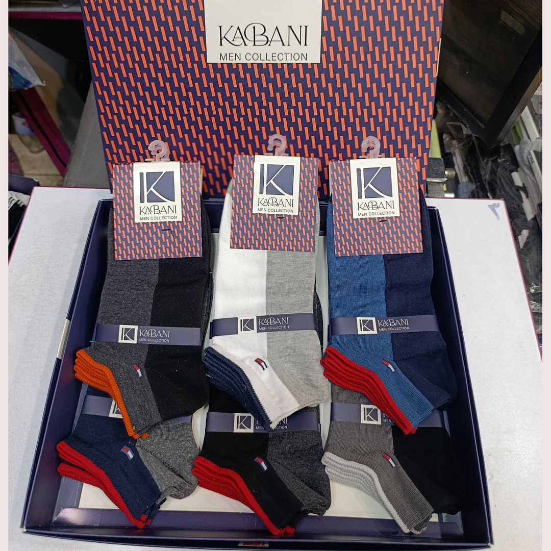جوراب مچی مردانه کابانی پنبه ترک کد 300/47 بسته 6 عددی